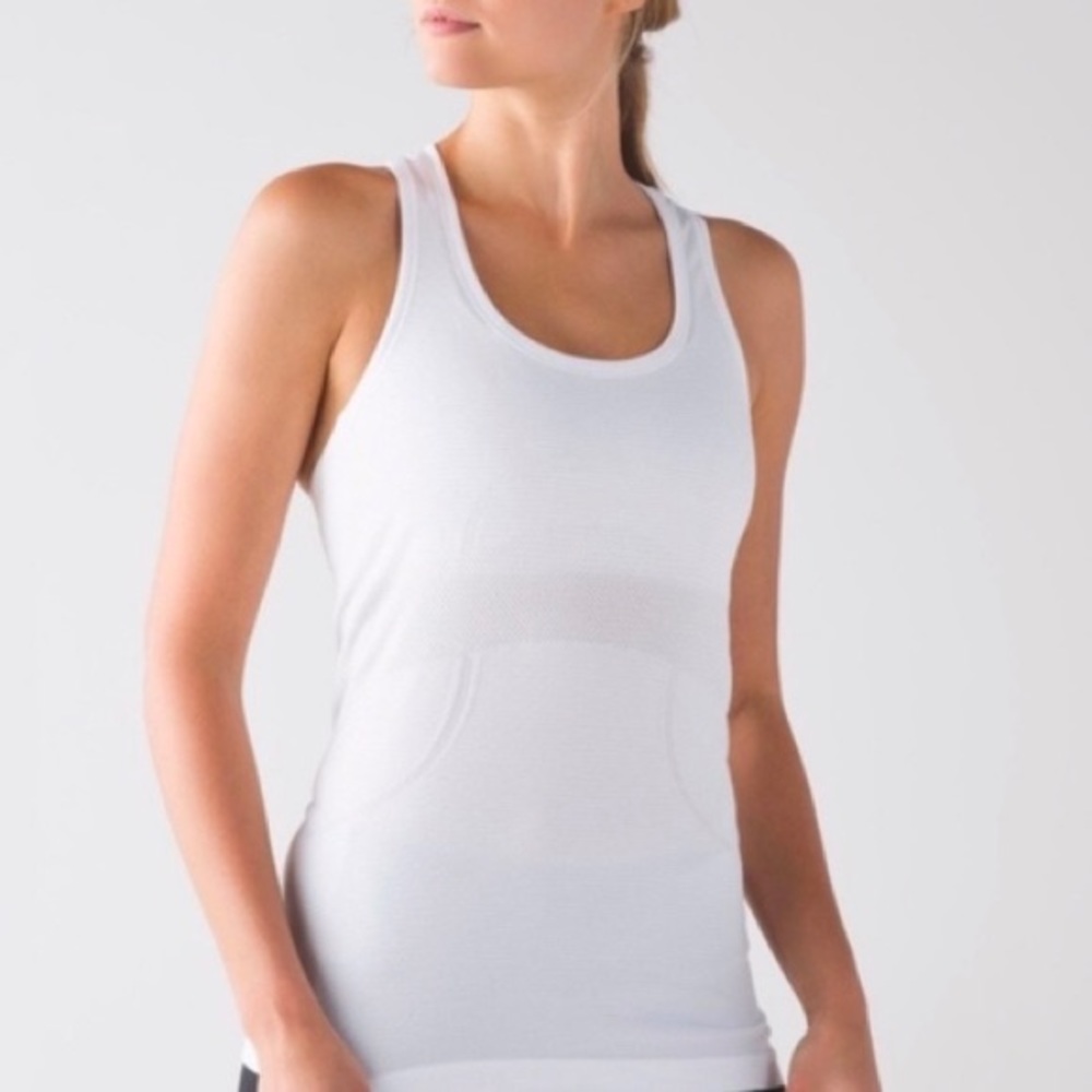Lululemon White Swiftly Tech Racerback Tank size 8